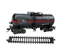 Folpus Accessoires de train miniatures à l'échelle 1:75, wagon et rails inclus, pour un jeu de construction de train de bureau fait main, idéal pour les, Noir