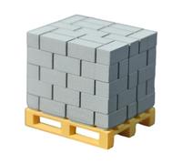 Folpus Accessoires pour maison de poupée en briques à l'échelle 1/64 : petites briques miniatures en béton pour bâtiments d'architecte, jardin, Style A