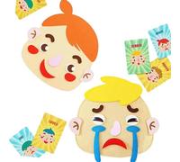 Folpus Apprentissage social et émotionnel, création de jeux d'autocollants de grimaces, jeux de visages éducatifs pour enfants, Gras