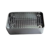 Folpus Bac à Litière pour Plateau Grille Métal Plateau Rectangulaire Grille INOX Séparation Sol Propre Convient aux Intérieurs Bacs à Rongeurs Habitat Sécurisé, Acier Inoxydable, Petit