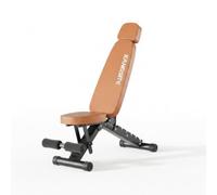 Folpus Banc de Musculation Pliable Banc d'Exercice Réglable Banc de Fitness Banc Inclinable Banc Multifonction Dossier et Siège à Positions Multiples, Marron