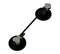 Folpus Barre de rideau noire à longueur ajustable, cadeau, installation facile, barre de douche, porte-serviettes