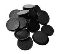 Folpus Bases de modèles, plaque d'affichage de figurines, accessoires de jeu texturés et stables, bases de miniatures, support de figurines d'action, 20 Pièces