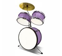 Folpus Batterie Enfant Compacte avec Accessoires Percussion et Corps en Alliage pour Renforcer l'Écoute Active et la Coordination s Gestes Lors Moments , Violet Étoile Brillante