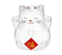 Folpus Bocal En Verre 3D En Forme de Chat, Compact, Adorable, 5,8 Cm de Haut, Résistant à La Chaleur, Polyvalent, pour Chambre Ou Bureau, Style B