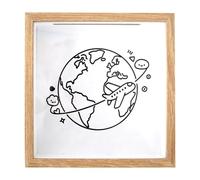 Folpus Boîte à souvenirs avec cadre vitrine, boîte pratique en bois, cadeau attentionné, ouverture par le haut, cadre pour timbres, 15 Cm X 15 Cm X 4.5