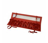 Folpus Boîte Cadeau Mariage Contenant Savon Fenêtre Transparente Rectangulaire Ruban Alphabet Adaptée à la Présentation de Cadeaux Emballage Événementiel Surprise Personnelle 69x14x52cm, Rouge