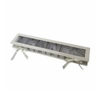 Folpus Boîte Cadeau Mariage Contenant Savon Fenêtre Transparente Rectangulaire Ruban Alphabet Adaptée à la Présentation de Cadeaux Emballage Événementiel Surprise Personnelle 69x14x52cm, Blanc