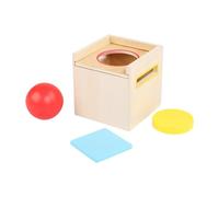 Folpus Boîte de rangement d'objets pour enfants, boîte de dépôt, apprentissage précoce, coordination œil-main, jouet en bois, trieur de couleurs et de