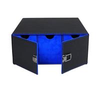Folpus Boîte de Rangement pour Cartes Coffret de Sport Porte-deck Contenant Robuste avec Séparateurs et Doublure Satinée Approprié pour Les Passetemps D'Enf, Bleu