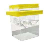 Folpus Boîte d'éleveur de Poisson de la Coureur de Poisson à Poisson à Flotteur Petit, Jaune