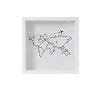 Folpus Boîte vitrine à chargement par le haut, porte-billets d'archives pour, aventures et défis, avec emplacement pour œuvres d'art et, Blanc 20x20cm