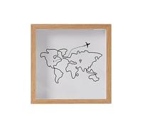 Folpus Boîte vitrine à chargement par le haut, porte-billets d'archives pour, aventures et défis, avec emplacement pour œuvres d'art et, Bois 29x29cm