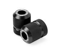 Folpus Bouchon de Guidon Embout Insert Capuchon en Alliage d'Aluminium Solide Moletage Précis pour Maintien Embout Discret avec Cercle Ornemental Bloque les, Noir