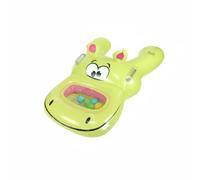 Folpus Bouée Gonflable Enfant Hippo Flotteur Matelas Jouet Aquatique avec Ouverture Lancer de Balles en PVC Épais Étanche Adaptée au Bassin Familial Plage Jardin