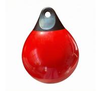 Folpus Bouée Gonflable Marine PVC Robuste Corps 4 Mm Forme Aérodynamique avec Trou Supérieur Intégré Adaptée pour Définir des Repères Flottants en Navigation, Rouge Pur, A1 29X35CM