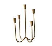 Folpus Bougeoir à 5 Branches, Support pour Bougies Coniques, élégant Chandelier En Métal pour Salon Ou Anniversaire.