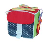 Folpus Buckle Cube Cube de compétences de Vie de Base, Jouet d'activité d'apprentissage, Jouet de Cravate à Boucle à Bouton-Pression zippé, Cube d'activité