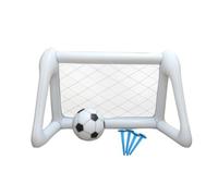 Folpus Cage de Football Gonflable But Filet Cible Ancrages Pompe PVC Souple Structure Tubulaire Panneau Arrière Transparent Style Réaliste Suitable pour Entraînement Enfants Jardin Loisirs Familiaux