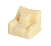 Folpus Canapé Miniature Fauteuil Chaise Meuble de Maison de Poupée Pièce Réaliste pour Scène de Salon Miniature Adapté aux Projets Créatifs Maquettes Dioramas Collectionneurs, Apricot