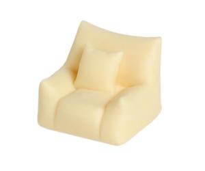 Folpus Canapé Miniature Fauteuil Chaise Meuble de Maison de Poupée Pièce Réaliste pour Scène de Salon Miniature Adapté aux Projets Créatifs Maquettes Dioramas Collectionneurs, Apricot