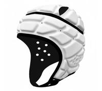 Folpus Casque de Protection pour Enfant Doté d'Absorption de Chocs EVA Casque de Rugby en Polyester et Mousse Casque d'Impact, Blanc, Enfant M 7-12 Ans