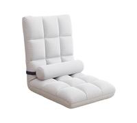 Folpus Chaise de Sol avec Support Dorsal Canapé Paresseux Salon Regarder la télévision Adultes Jeux Rembourré Chambre Moderne Enfants Chaise de Jeu au Sol, Blanc