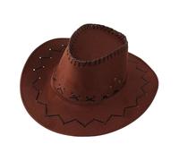 Folpus Chapeau de Cowboy Western pour Enfants, Chapeau de Soleil pour Filles et garçons, randonnée rodéo, Café Profond