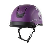 Folpus Chapeau d'équitation Starter Equestria, Casquette d'équitation Ajustable, équipement équestre, Chapeau léger et Respirant, Violet, M