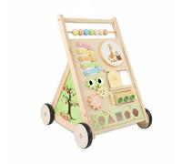 Folpus Chariot de Marche Bébé Activités Musique roulettes Animaux Motricité Fine Engrenages Compartiment Adapté aux Développement Salle de Jeu Animation Familiale, Style A