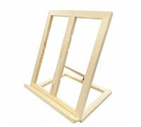 Folpus Chevalet Pliable Chevalet de Table Support d'Exposition Support de Peinture en Bois Portable Structure Stable avec Patte Arrière Ajustable pour Toiles