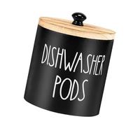 Folpus Conteneur de rangement pour dosettes de lessive, accessoires polyvalents, étui de rangement anti-poussière pour buanderie, dortoir, comptoir, Noir