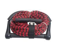 Folpus Corde de Traction Bateau Wakeboard à Poignée Ergonomique Câble Haute Tension Tressé 16 30 Filaments 2200 Puissance 7.3m Adaptée aux Entraînements, Rouge, Color to 1, 75FT 23 Mètres