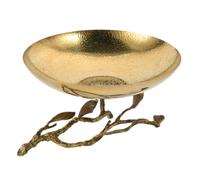 Folpus Coupe de Service Décorative Bol Centre de Table Saladier Corbeille Présentoir en Acier Inoxydable Monté sur Support Stable d'Alliage Design Lumineux, GS9177L