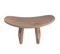 Folpus Coussin de Sol Portable en Bois Dur avec Design Arqué Ergonomique et Finition Lustrée pour Soutenir Le Dos et Les Hanches Pendant Les Exercices au Sol, Moyen 42 21 18 CM, Bois Naturel