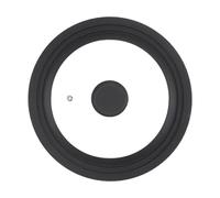 Folpus Couvercle Universel Couvercle de Casserole Pièces D'ustensiles de Cuisine Couvercle de Casserole Couvercle Supérieur En Verre pour Poêle à Frire, Noir 21cm