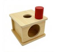 Folpus Cube d'Éveil Jouet Éducatif Boîte de Tri Formes Bois Cognitives Motricité Fine Slot Supérieur et Accès Latéral Facile Adapté aux Crèches, Grand Coffret Assorti Cylindrique