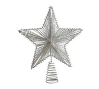 Folpus Décoration de Sapin de Noël en Forme d'étoile, décoration de Noël, de Sapin de pour Le Festival, Ornement de pour Le Nouvel an, 30 Cm Argent