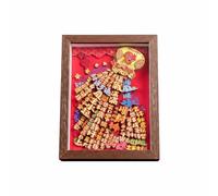 Folpus Décoration Murale Papier Cadre Relief Motif Décoratif Papier Découpé Structure Encadrée Effet Trois Dimensions Adapté, 22 X 33 Cm, Traditionnel Chinois, Festif, Porte-bonheur