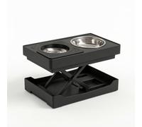 Folpus Distributeur Automatique Élévateur Gamelle Bol Station Nourrissage Télécommandée Réglable Plateau INOX Double Bol Lent Favorise Une Posture Saine