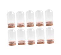 Folpus Dômes en Verre 10pcs Domes Domes Doratives with Cork Base Afficher Afficher pour la poussière Cloche Bell Pottes pour la vitrine des Objets de, 30 Mmx50 Mm