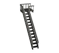 Folpus Échelle d'escalier Miniature au 1/64 pour Grenier, Petit Accessoire de décoration à Monter soi-même, Support d'exposition pour Maison de