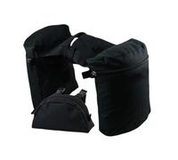 Folpus Ensemble de Sacs à Corne de Selle pour Cheval Sacoche de Selle pour Cheval Sac à Corne Sports équestres de Plein air Sacs à Cheval d'endurance, Noir