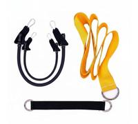 Folpus Entraîneur de Swing de Golf Système de Ceinture Cords de Résistance Sangle de Liaison pour Engager Le Tronc et Améliorer Geste Matériaux Nylon Latex, Jaune
