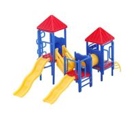 Folpus Équipement de Jeu pour Enfants Maquette de Toboggan de Parc Structure de Jeu Miniature Décor de Maquette Paysagère Élément d'Architecture en Plastique, Modèle De Toboggan pour Enfants 1 100