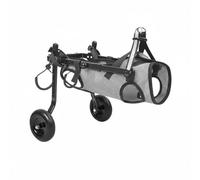 Folpus Fauteuil Roulant Chien Appareil de Soutien Chariot Mobilité Aide Structure Pliable en Alliage d'Aluminium Stable Transport Facile Convient à, Gris Clair, XS
