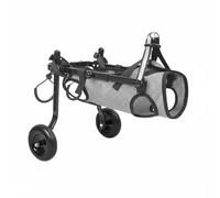 Folpus Fauteuil Roulant Chien Appareil de Soutien Chariot Mobilité Aide Structure Pliable en Alliage d'Aluminium Stable Transport Facile Convient à, Gris Clair, S 3-5.5 Kg