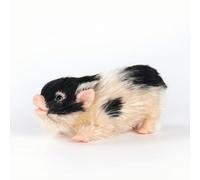 Folpus Figurine Chien Réaliste Jouet Statuette Miniature Animaux Silicone Finition Duveteuse Sensation Moelleuse Visage , Cochon À Queue Bou Poils Tachetés