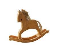 Folpus Figurine de cheval à bascule en bois, statuette souvenir de collection, objet de décoration de table pour chambre d'enfant ou meuble de rangement, S