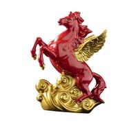 Folpus Figurine de cheval en céramique, sculpture, œuvre d'art créative, objet de collection, statue de cheval pour la maison, le salon ou la chambre.